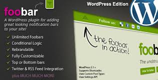 Foobar - barras de notificación de WordPress